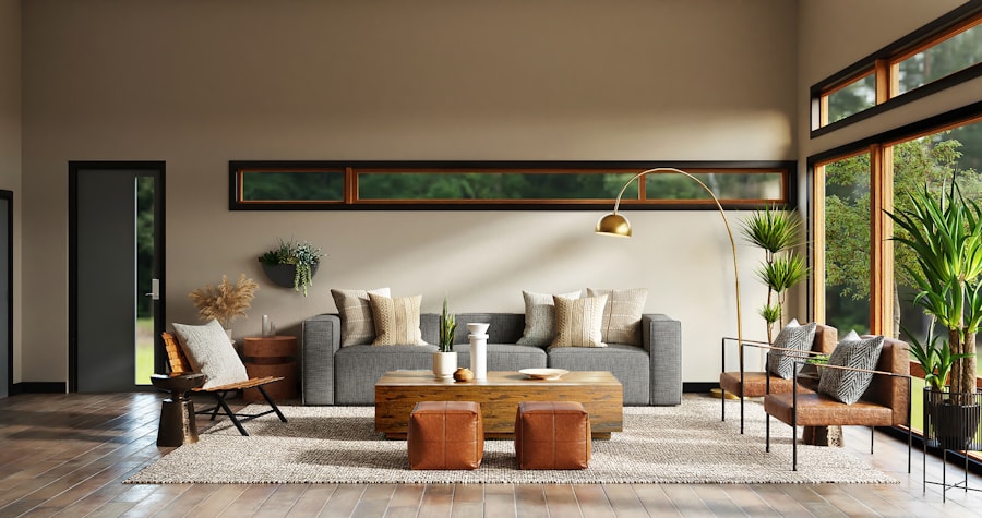 Minimal console styled with natural décor