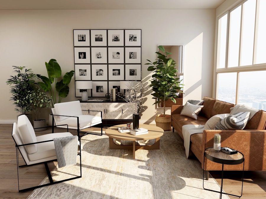 Warm lounge with soft ambient lighting